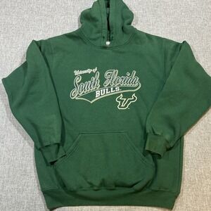 Vintage University Of South Florida Sweater L USF Bulls NCAA Football Hoodie